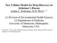 New Cellular Models for Drug Discovery in Alzheimer