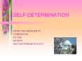 SELF-DETERMINATION PowerPoint PPT Presentation