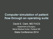 Computer simulation of patient flow through an operating suite