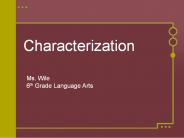 Characterization