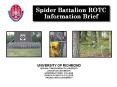 Spider Battalion ROTC Info Brief PowerPoint PPT Presentation