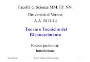 Notizie preliminari