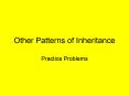 Other Patterns of Inheritance PowerPoint PPT Presentation