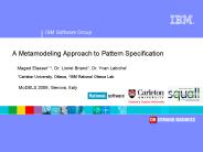 A Metamodeling Approach to Pattern Specification