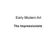 Early Modern Art
