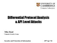 Differential Protocol Analysis