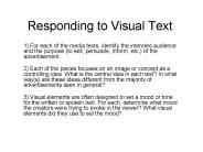 Responding to Visual Text