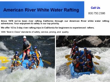 White Water Rafting California
