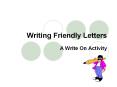 Writing Friendly Letters PowerPoint PPT Presentation