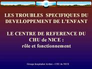 LES TROUBLES SPECIFIQUES DU DEVELOPPEMENT DE L