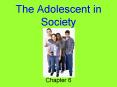 The Adolescent in Society PowerPoint PPT Presentation