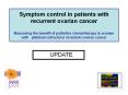 Symptom control in patients with recurrent ovarian cancer Measuring the benefit of palliative chemotherapy in women with  platinum refractory/ resistant ovarian cancer PowerPoint PPT Presentation