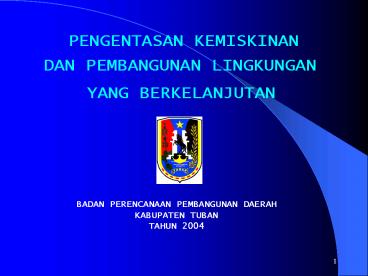 PROGRAM PEMBANGUNAN PERTANIAN DI KABUPATEN TUBAN