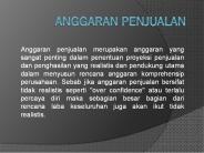 Anggaran Penjualan