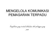 MENGELOLA KOMUNIKASI PEMASARAN TERPADU