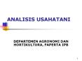 ANALISIS USAHATANI PowerPoint PPT Presentation
