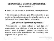 DESARROLLO DE HABILIDADES DEL PENSAMIENTO
