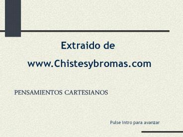 PENSAMIENTOS CARTESIANOS