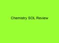 Chemistry SOL Review PowerPoint PPT Presentation