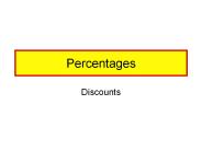 Percentages
