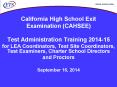 California High School Exit Examination (CAHSEE) PowerPoint PPT Presentation