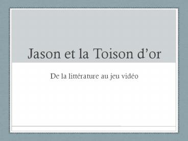 Jason et la Toison d