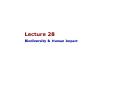 Lecture 28 Biodiversity PowerPoint PPT Presentation