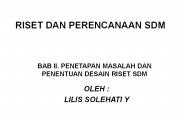 RISET DAN PERENCANAAN SDM