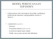 MODEL PERENCANAAN TOP-DOWN