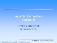 Imperfect Competition Chapter 9