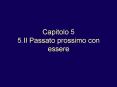 Capitolo 5 5.II Passato prossimo con essere PowerPoint PPT Presentation