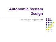Autonomic System Design