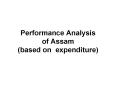 Performance Analysis of Assam (based on expenditure) PowerPoint PPT Presentation
