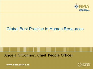 Global Best Practice in Human Resources