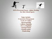 SOTA Preseason Parent / Athlete Meeting