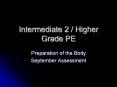 Intermediate 2 / Higher Grade PE PowerPoint PPT Presentation