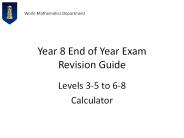 Year 8 End of Year Exam Revision Guide