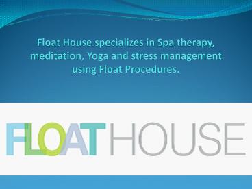 Float House - pain management vancouver