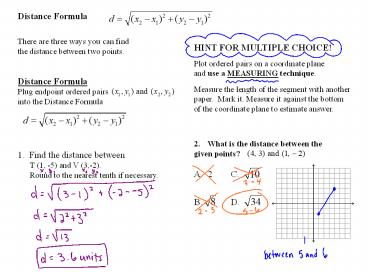 Distance Formula