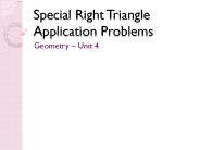 Special Right Triangle Application Problems