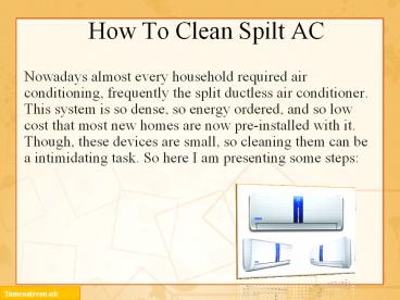 Steps to clean split AC