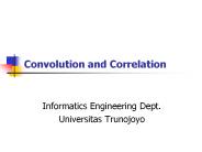 Convolution and Correlation