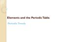 Elements and the Periodic Table PowerPoint PPT Presentation