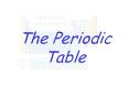 The Periodic Table PowerPoint PPT Presentation