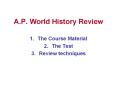 A.P. World History Review PowerPoint PPT Presentation