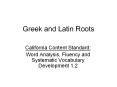 Greek%20and%20Latin%20Roots PowerPoint PPT Presentation