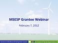 MSESP Grantee Webinar PowerPoint PPT Presentation