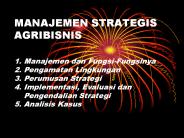 MANAJEMEN STRATEGIS AGRIBISNIS