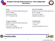 Graphical User Interface for Reconfigurable Processor