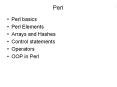 Perl PowerPoint PPT Presentation